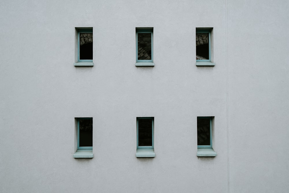 white wooden window frames
