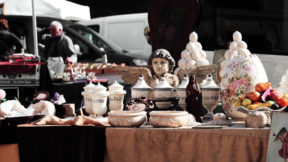 jars on table