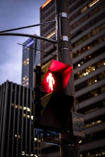 traffic light turned-on at red