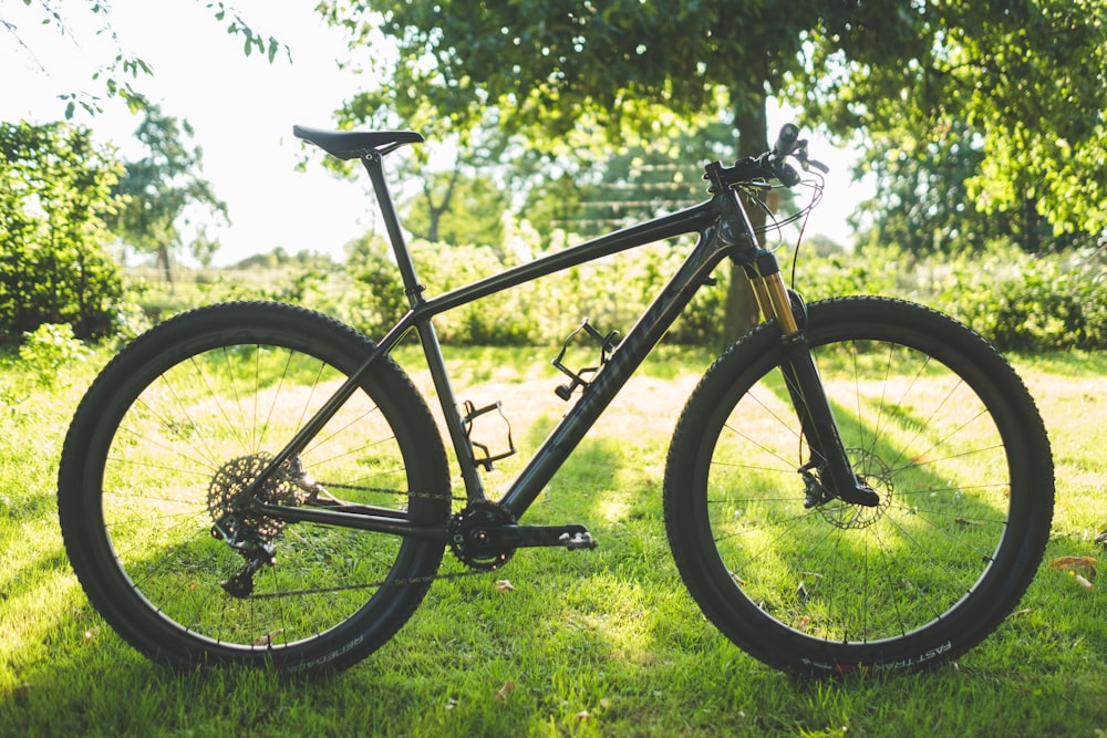 black hardtail bike