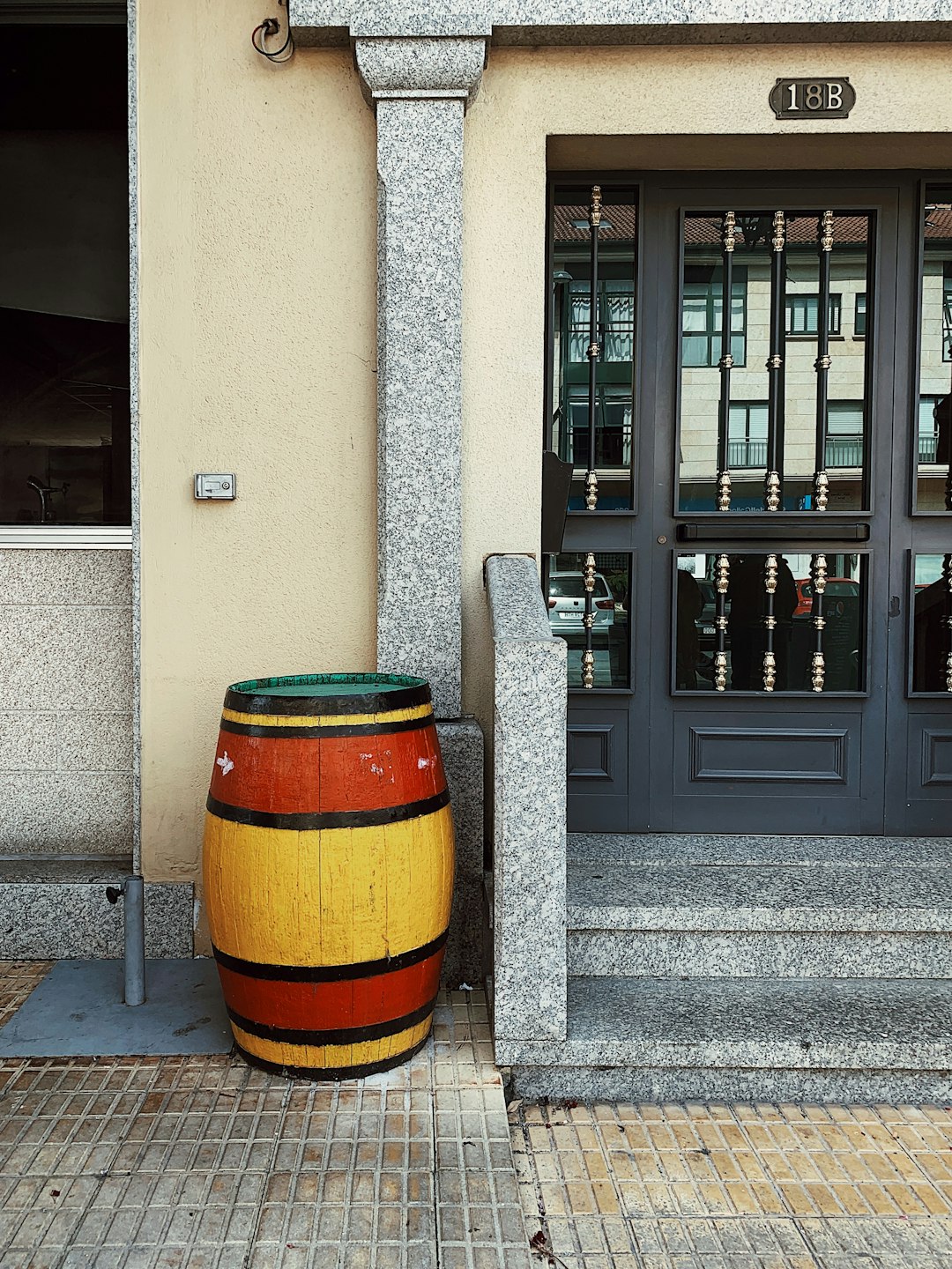 barrel near door