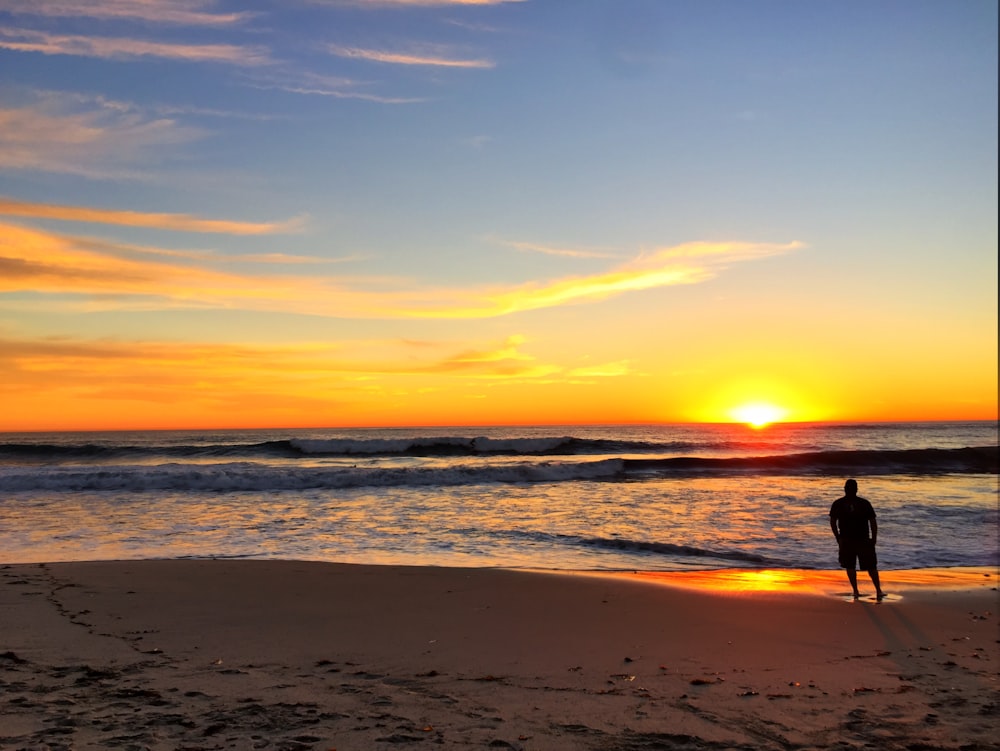 man on seashore