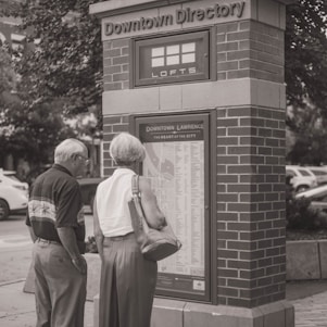 An inviting image of seniors using a directory service.