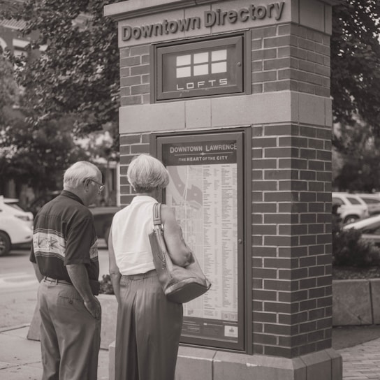 An inviting image of seniors using a directory service.