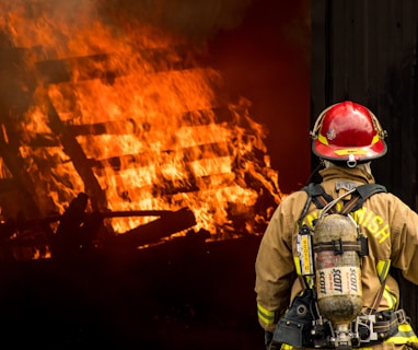 fireman looking at fire