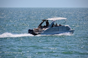 white yacht on sea