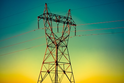 electric cable wire during golden hour
