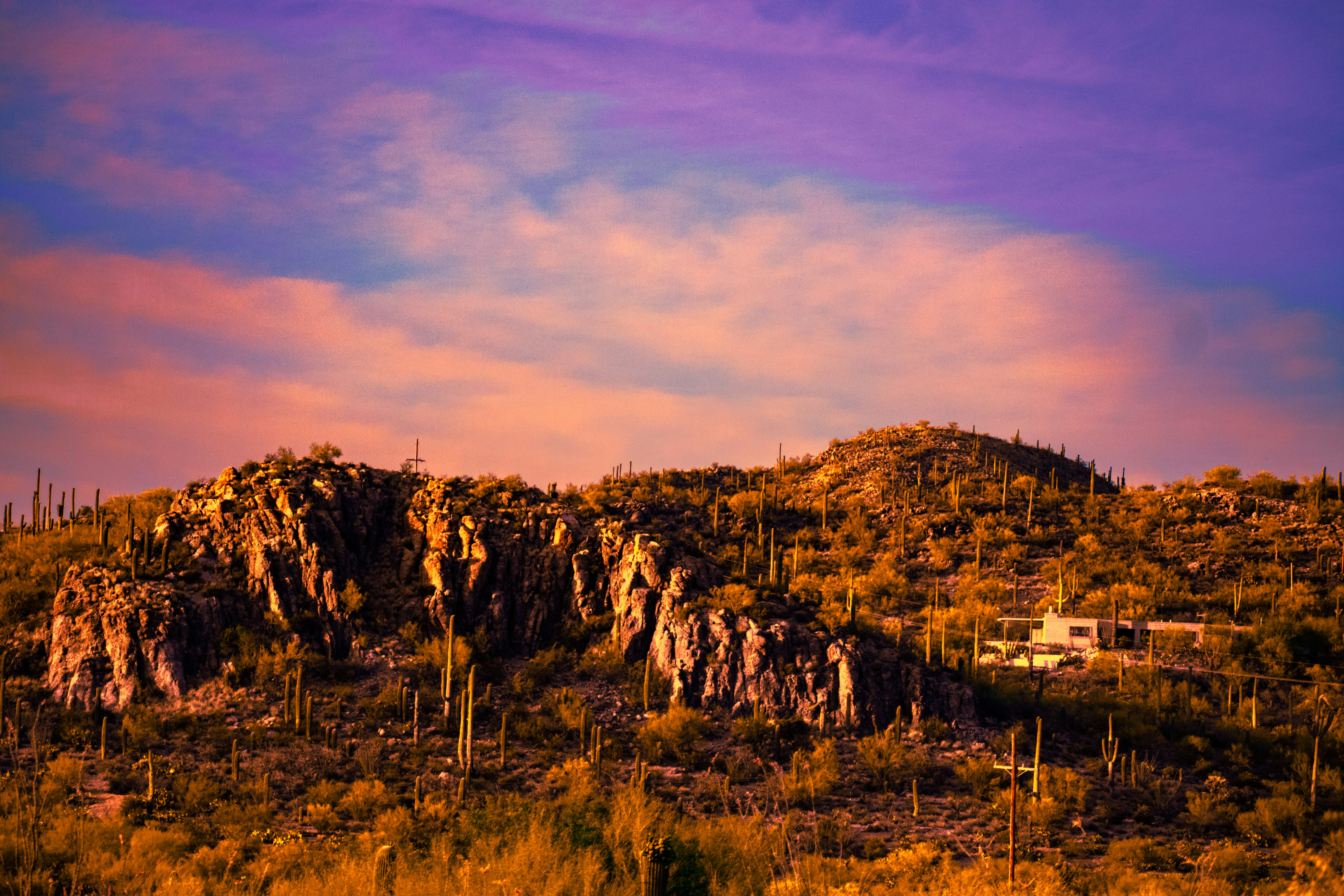 mountain during golden hour
