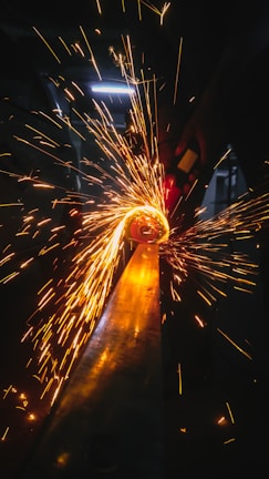 person welding