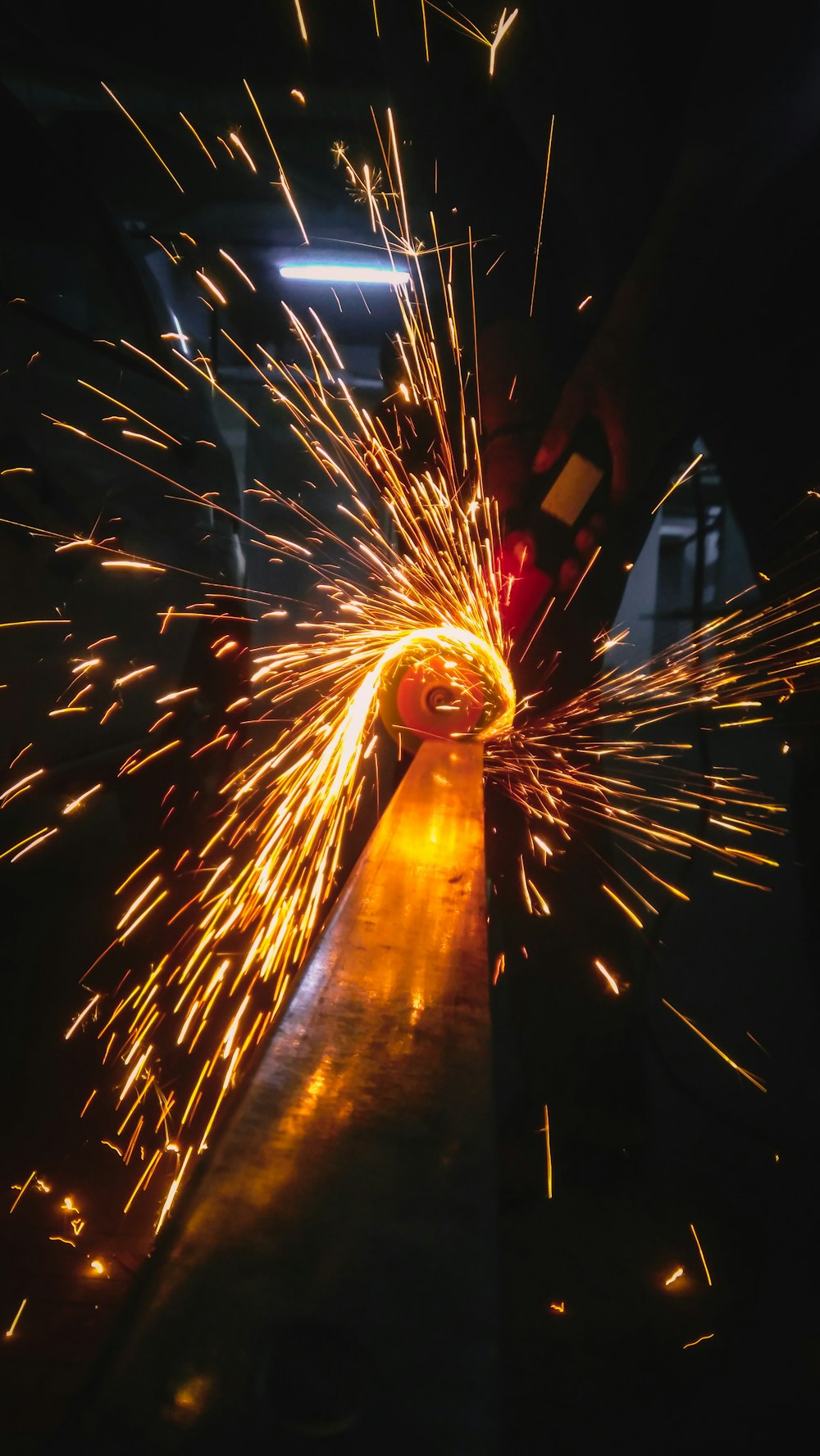 person welding