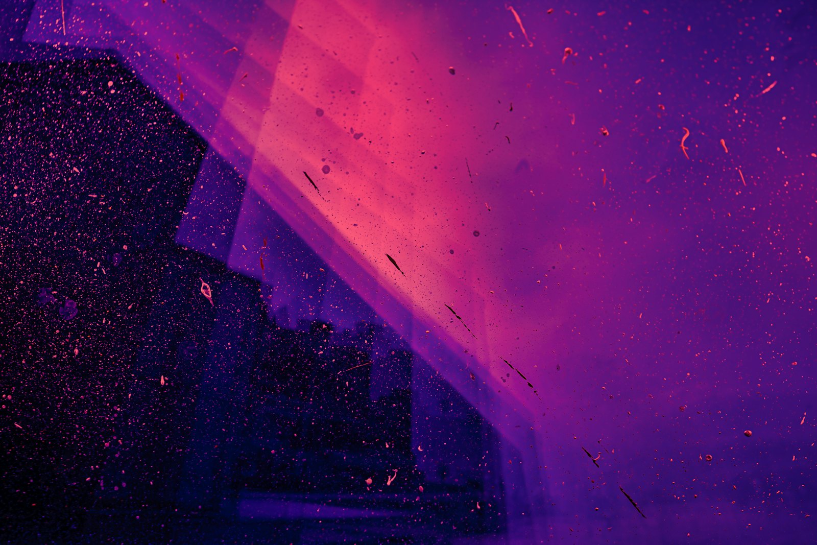 Purple neon glow