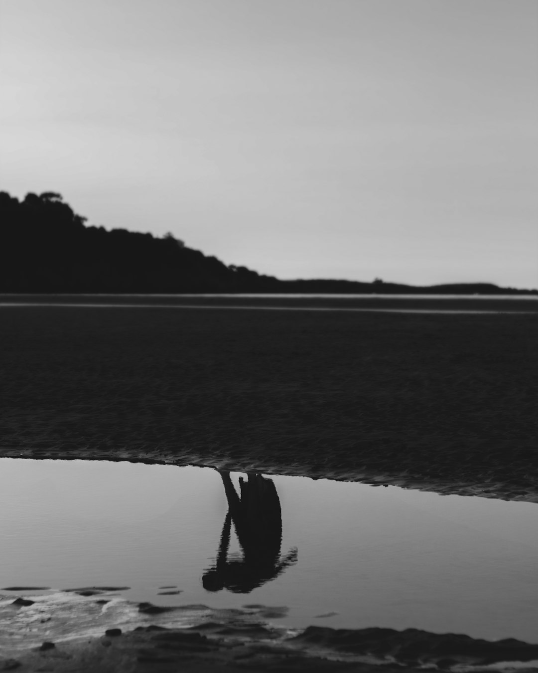 reflection of person on water