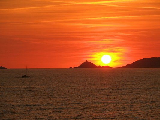 Calm water during golden hour — Corsica, France