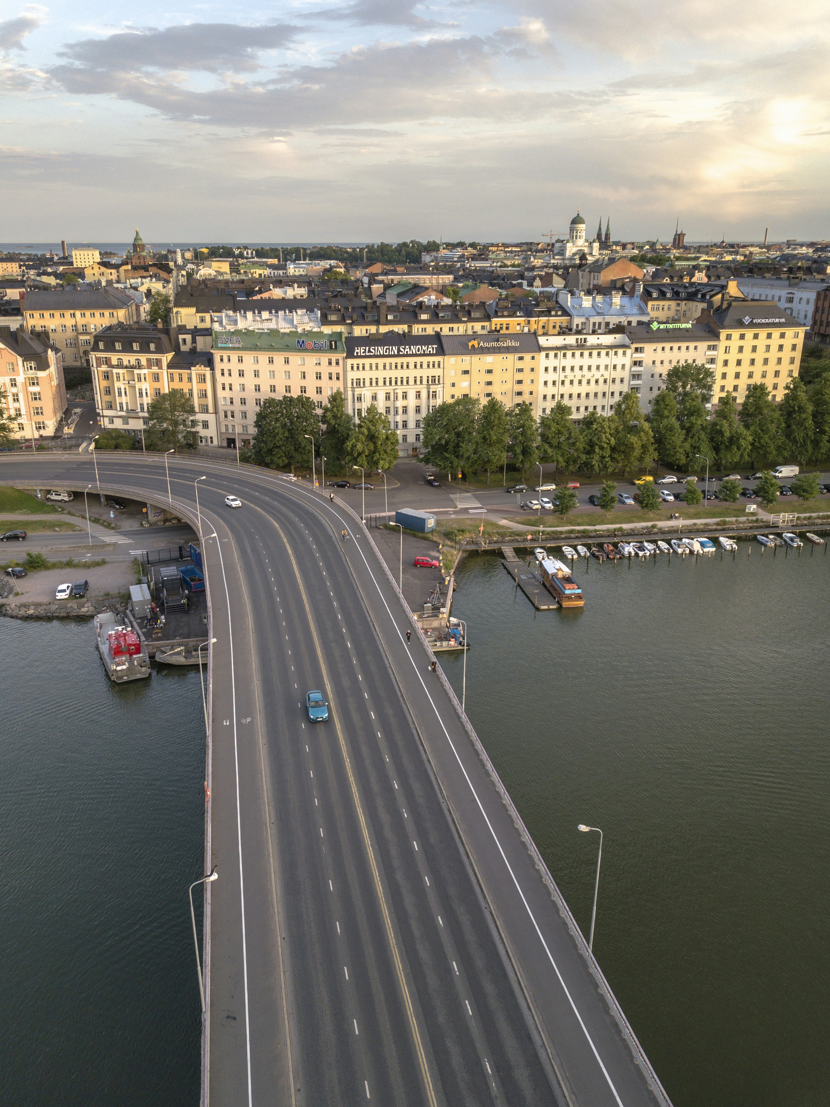 vehicle on bridge
