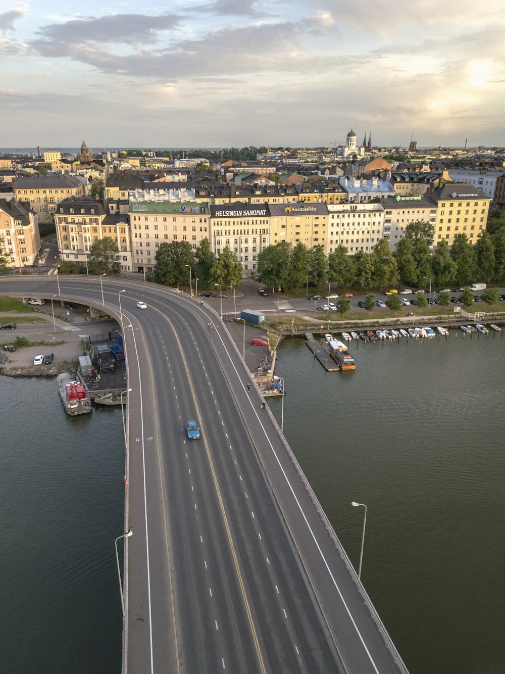 vehicle on bridge