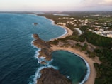 aerial photography of blue beach