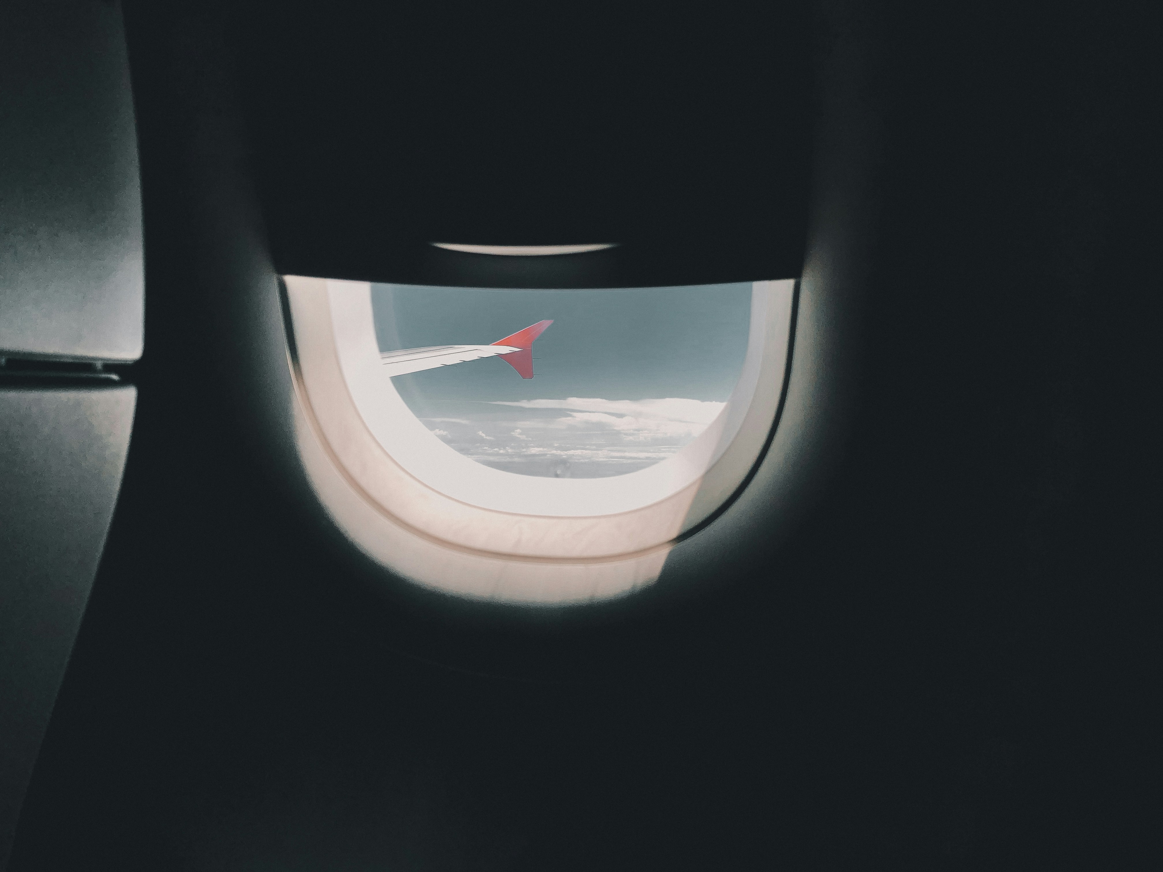 Airplane window view