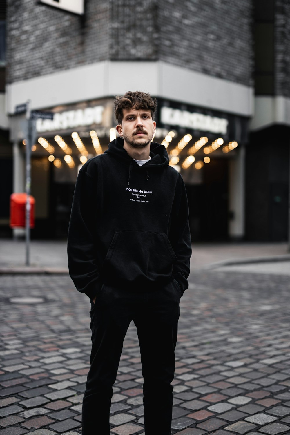 man standing on focus photography