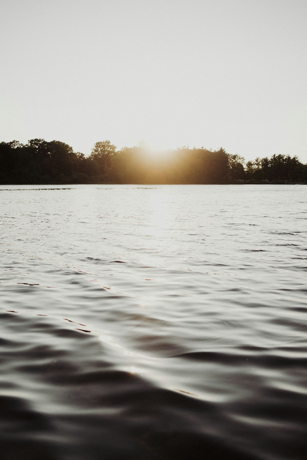 body of water under clear blue sky