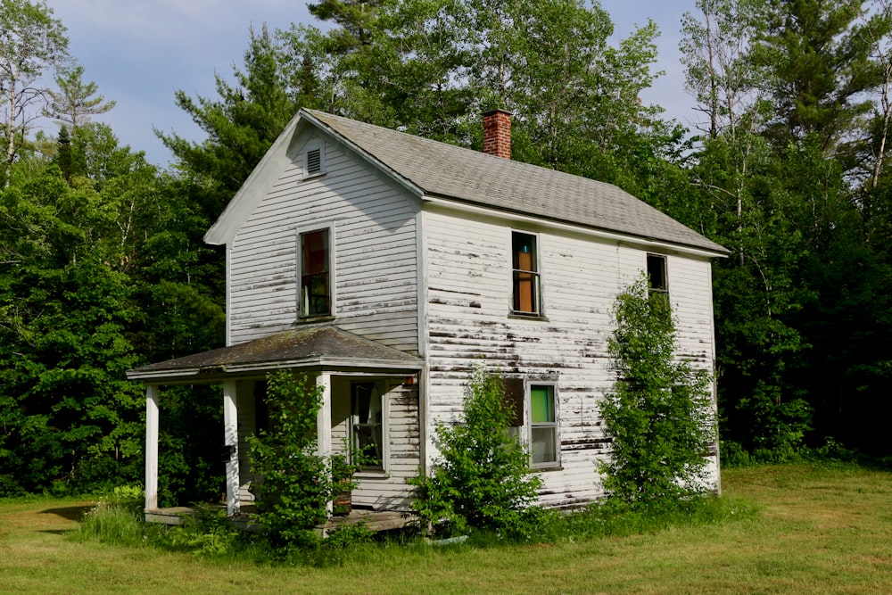 white wooden house