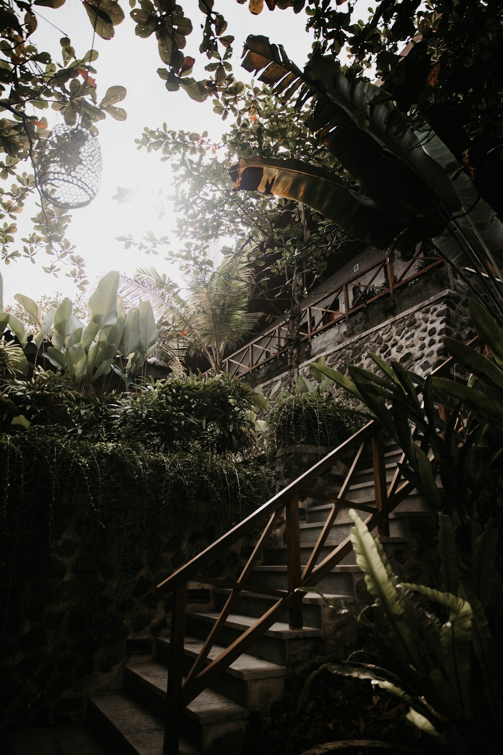 stairs near house during daytime