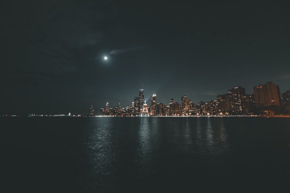 buildings at night