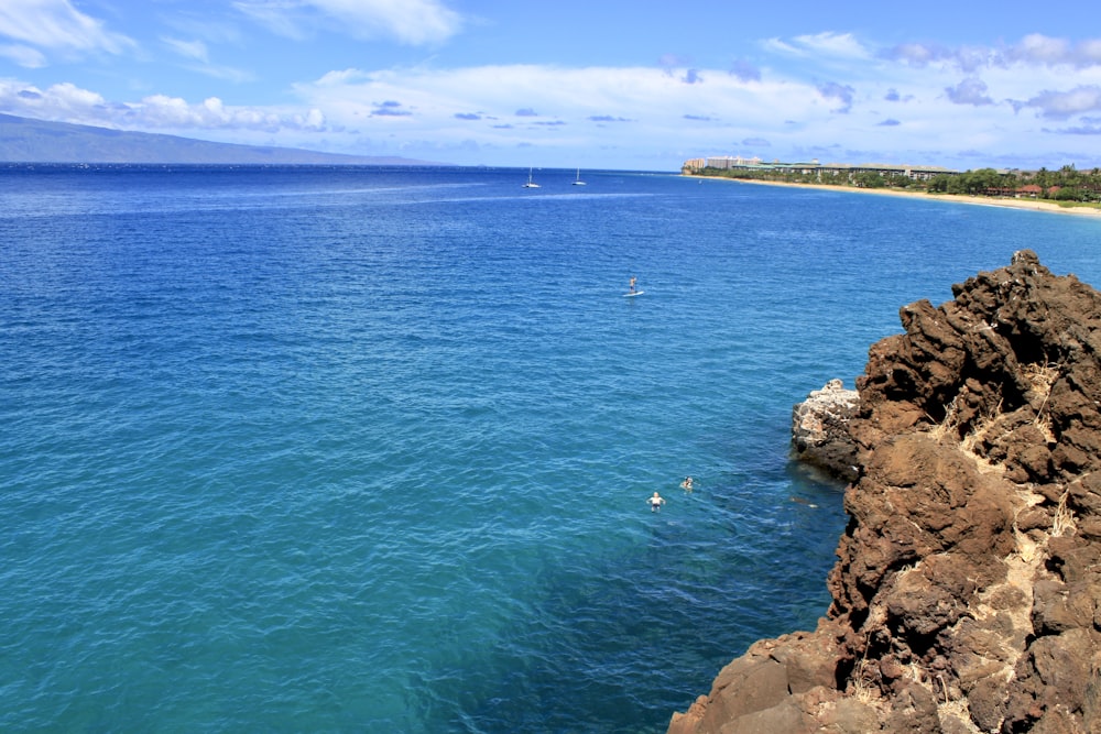 blue beach under blue sky