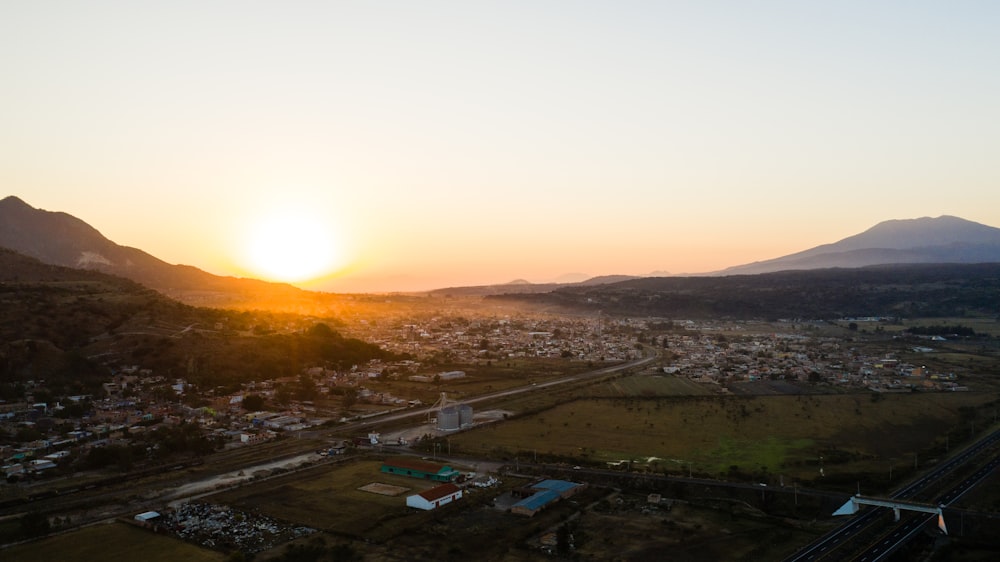 aerial photography of landscape