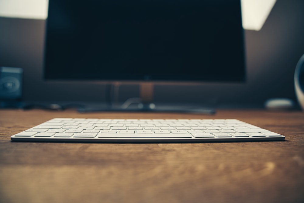 white wireless keyboard