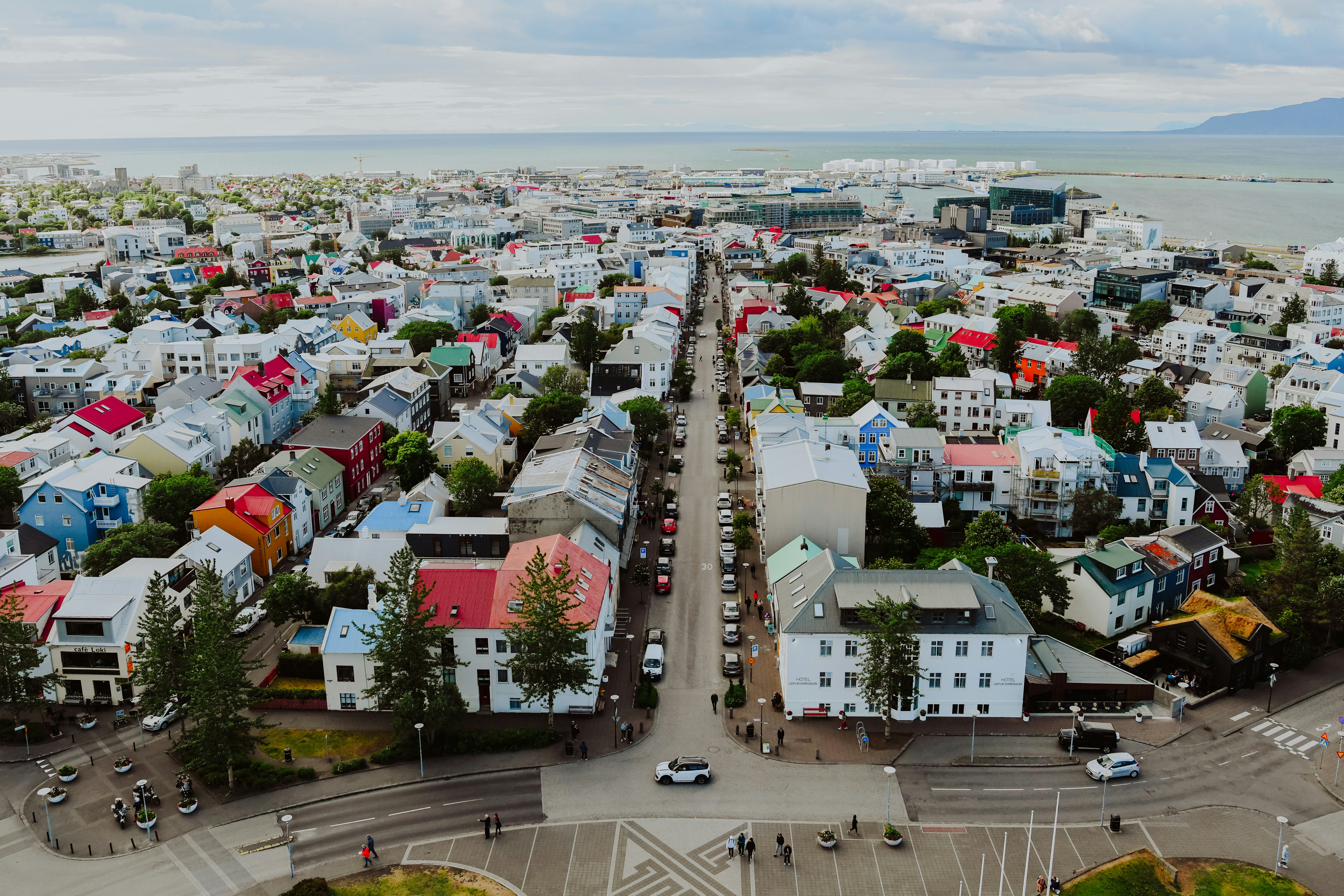 assorted-color houses during daytime