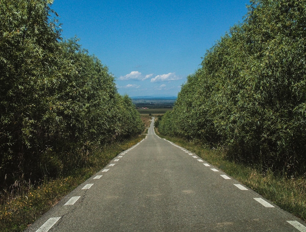 black paved road