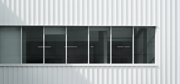 A commercial space with a modern facade, suitable for businesses.