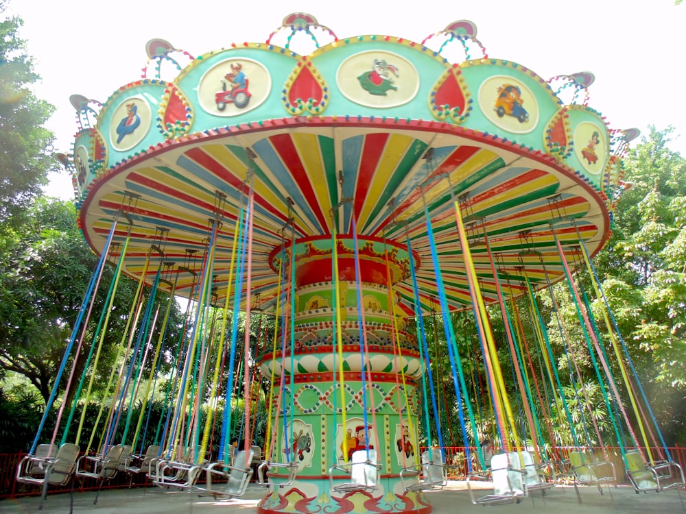 multicolored carousel ride