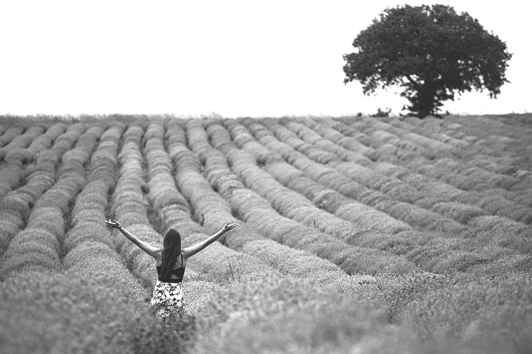 woman in crop field