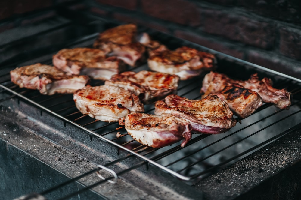 food being grilled