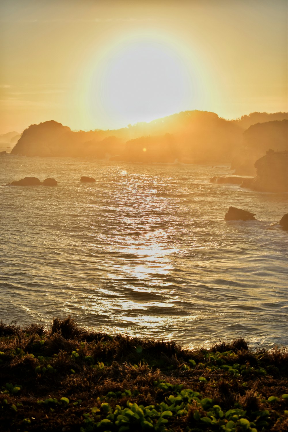 rock formations at golden hour