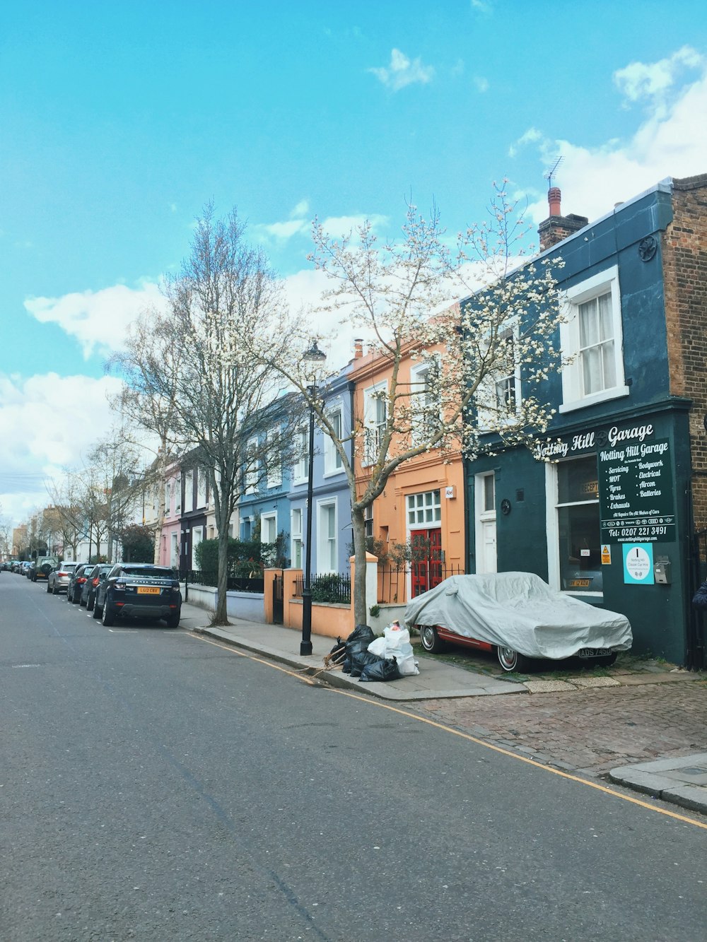 parked vehicles beside street