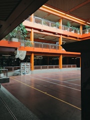 orange concrete building with no people