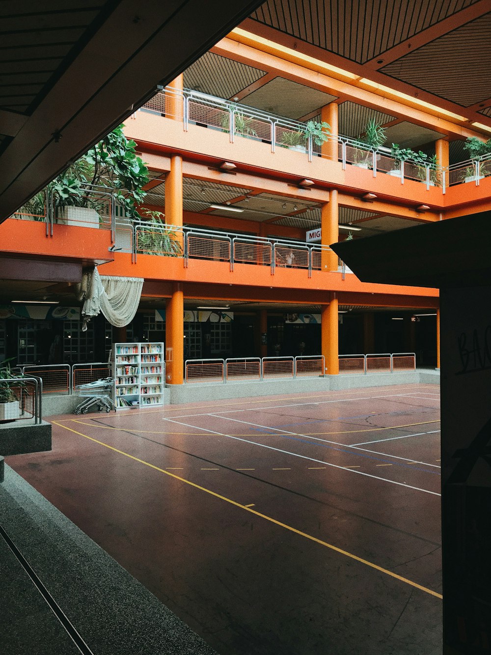 orange concrete building with no people