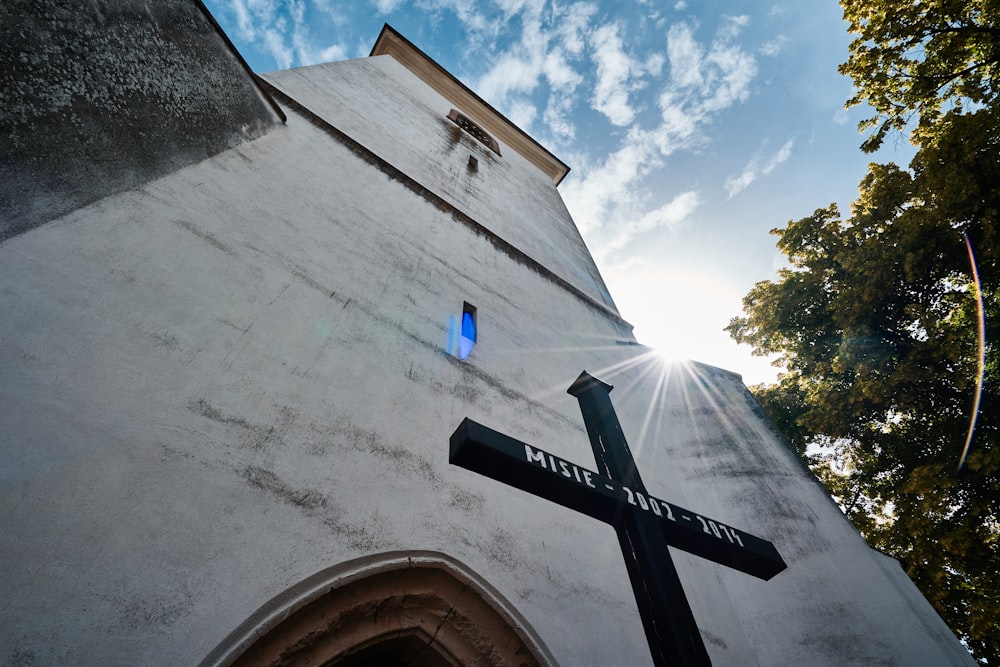 cross near church