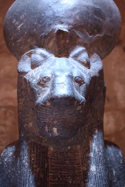 black stone statue