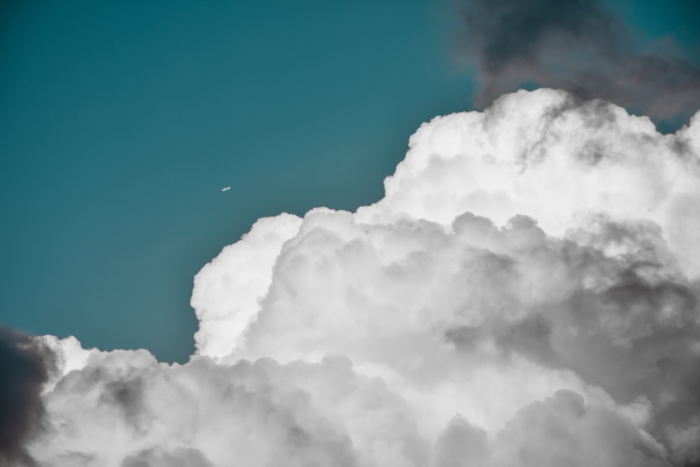 white and gray clouds under blue sky