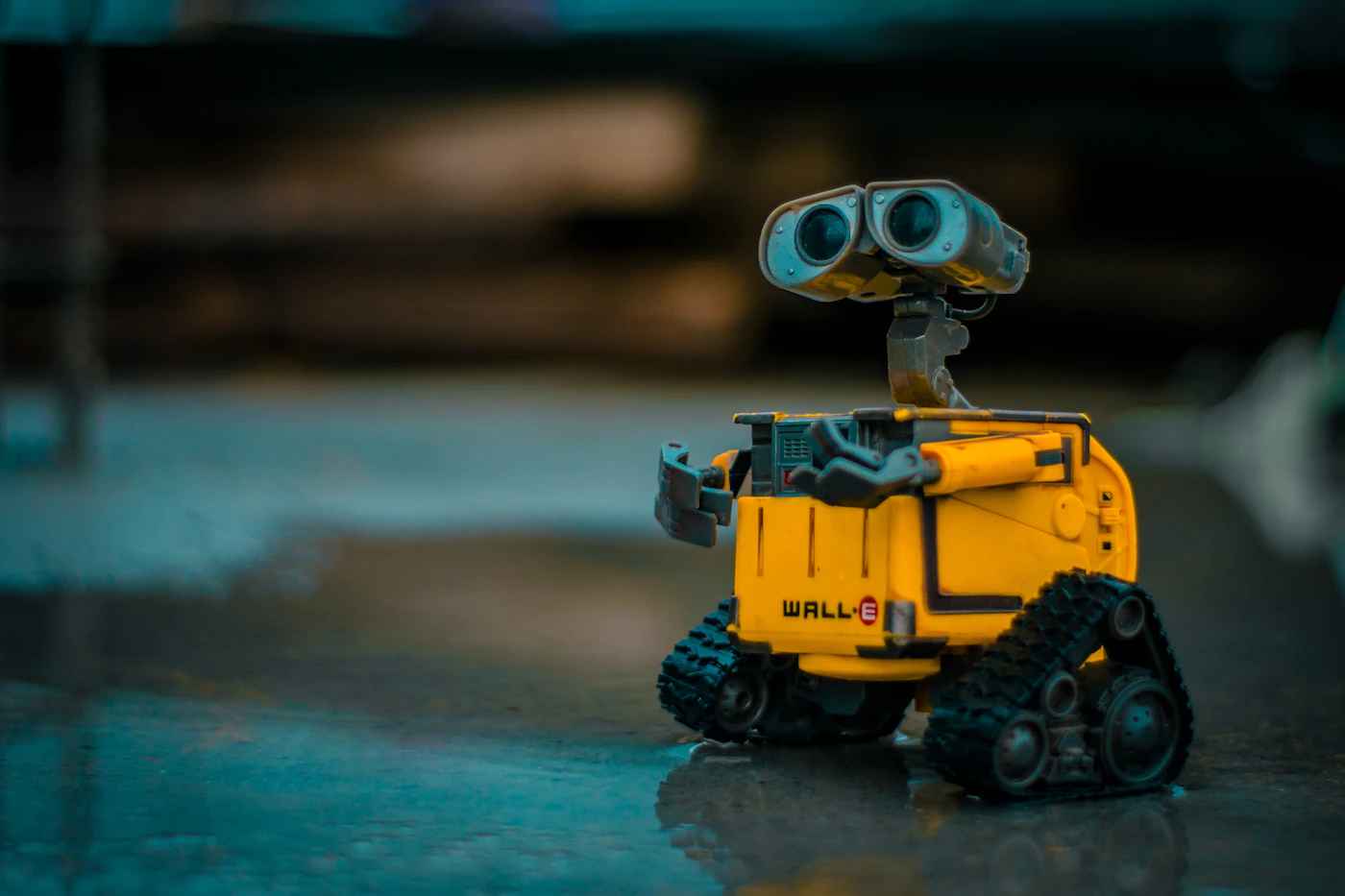 Advanced robotics arm and mechanical components close up