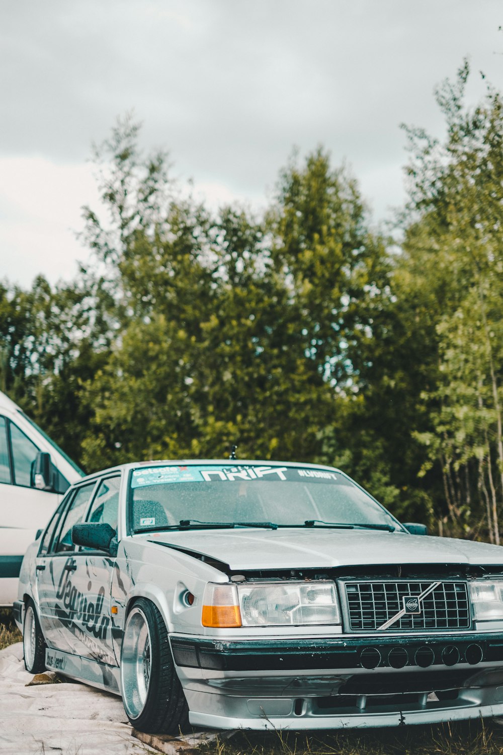 grey Volvo sedan