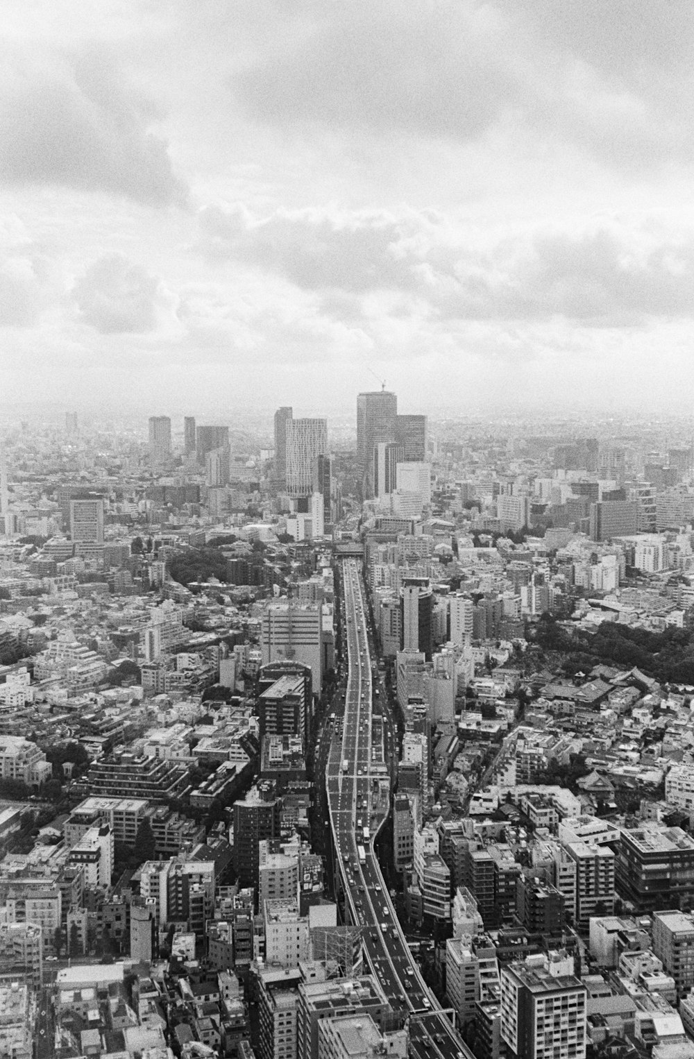 aerial view of city