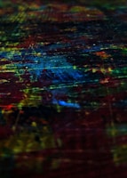 An abstract painting blending dark shadows with vibrant lines, capturing mental chaos and clarity in one frame.