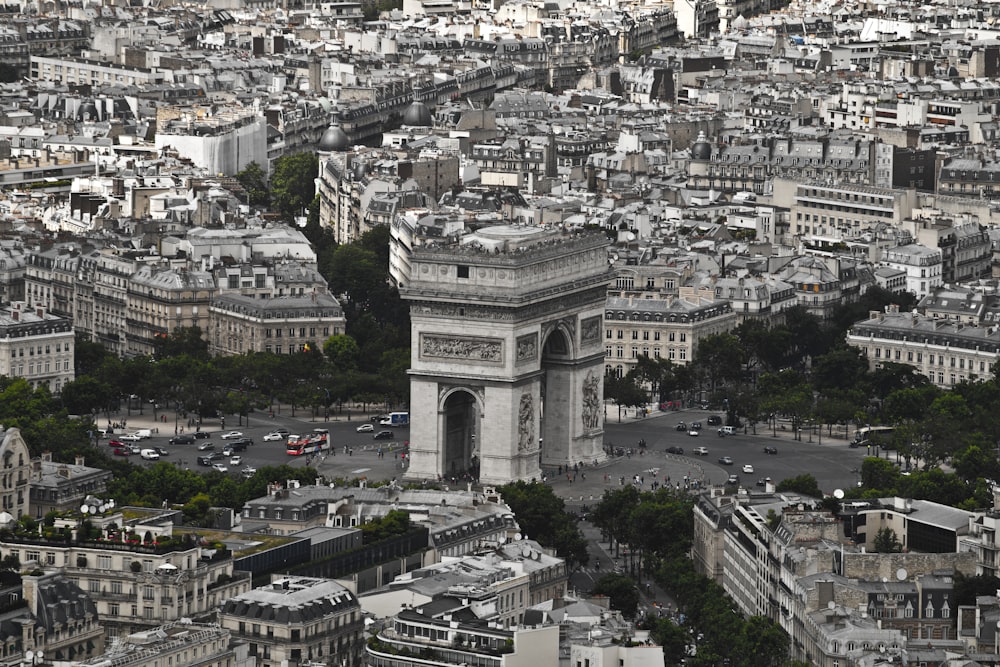 Une vue aérienne de la ville de Paris