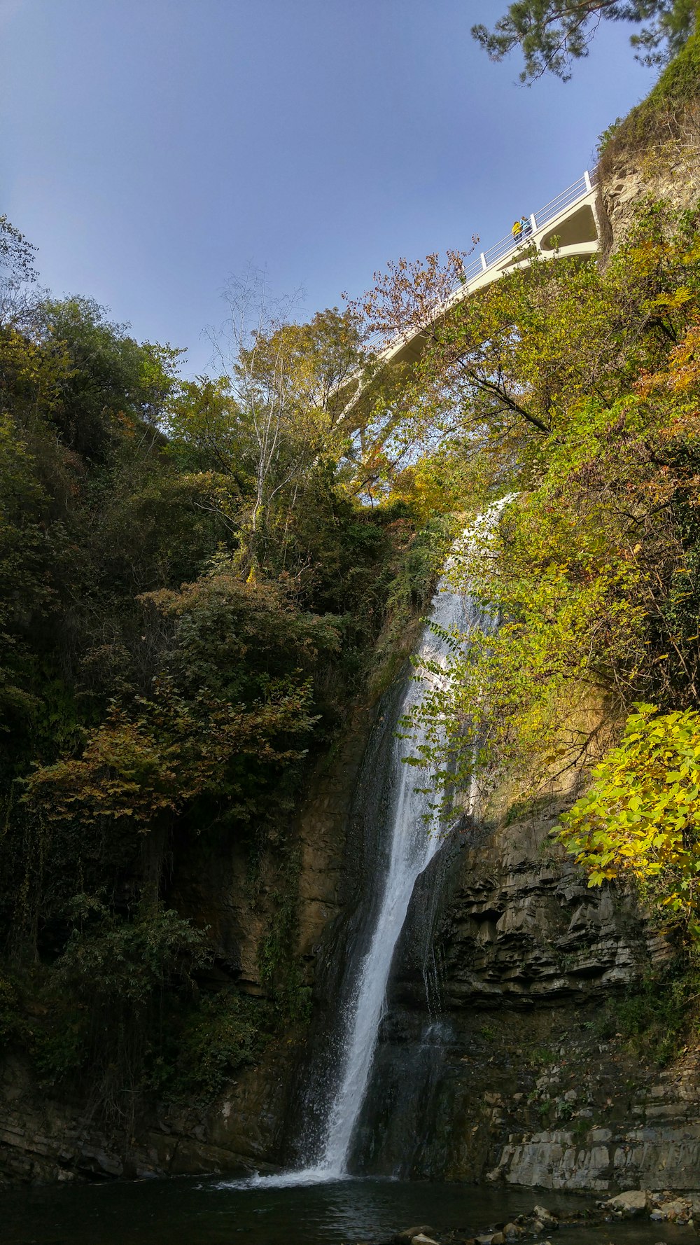 landscape of a waterfall