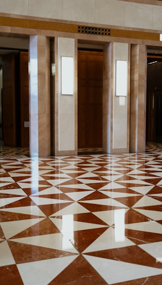 open elevator inside building