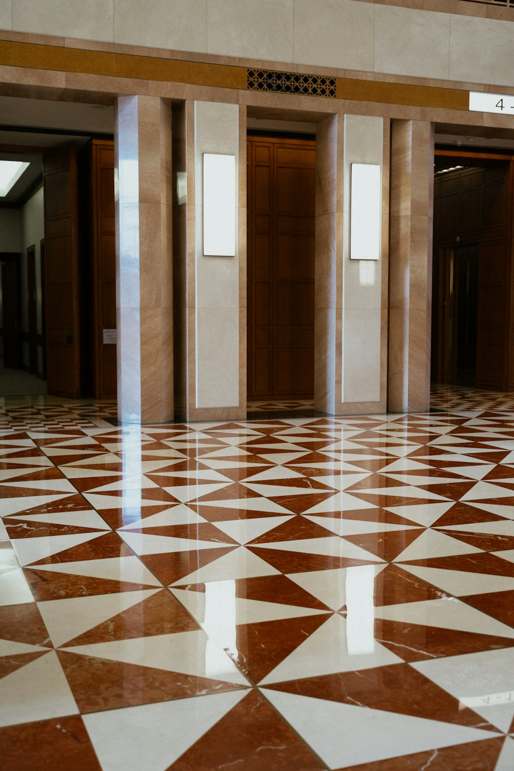 open elevator inside building